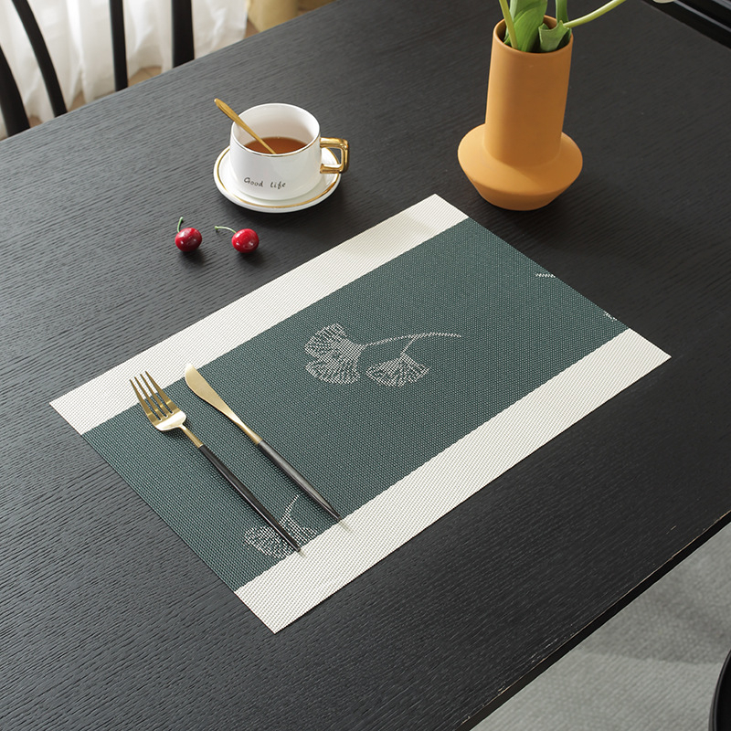 Tấm Lót Bàn Ăn Miếng Lót Bàn Ăn Placemat PVC Cách Nhiệt Chống Thấm Dầu Chống Bám Bẩn Gia Đình Nhà Hàng Khách Sạn - 0073