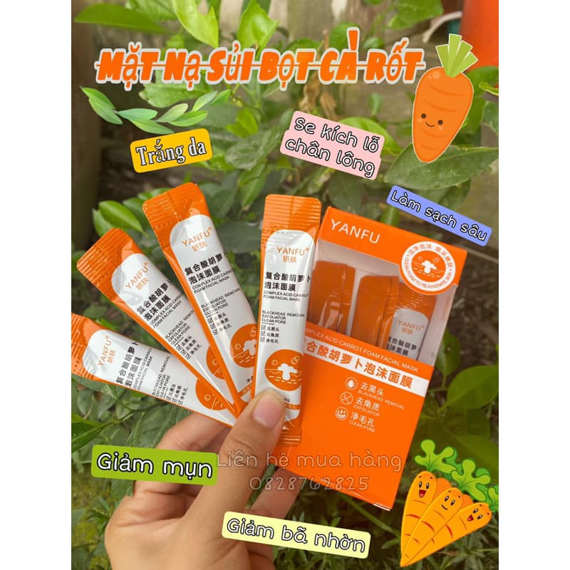 Mặt Nạ Cà Rốt Sủi Bọt Detox Sạch Da (Yanfu)