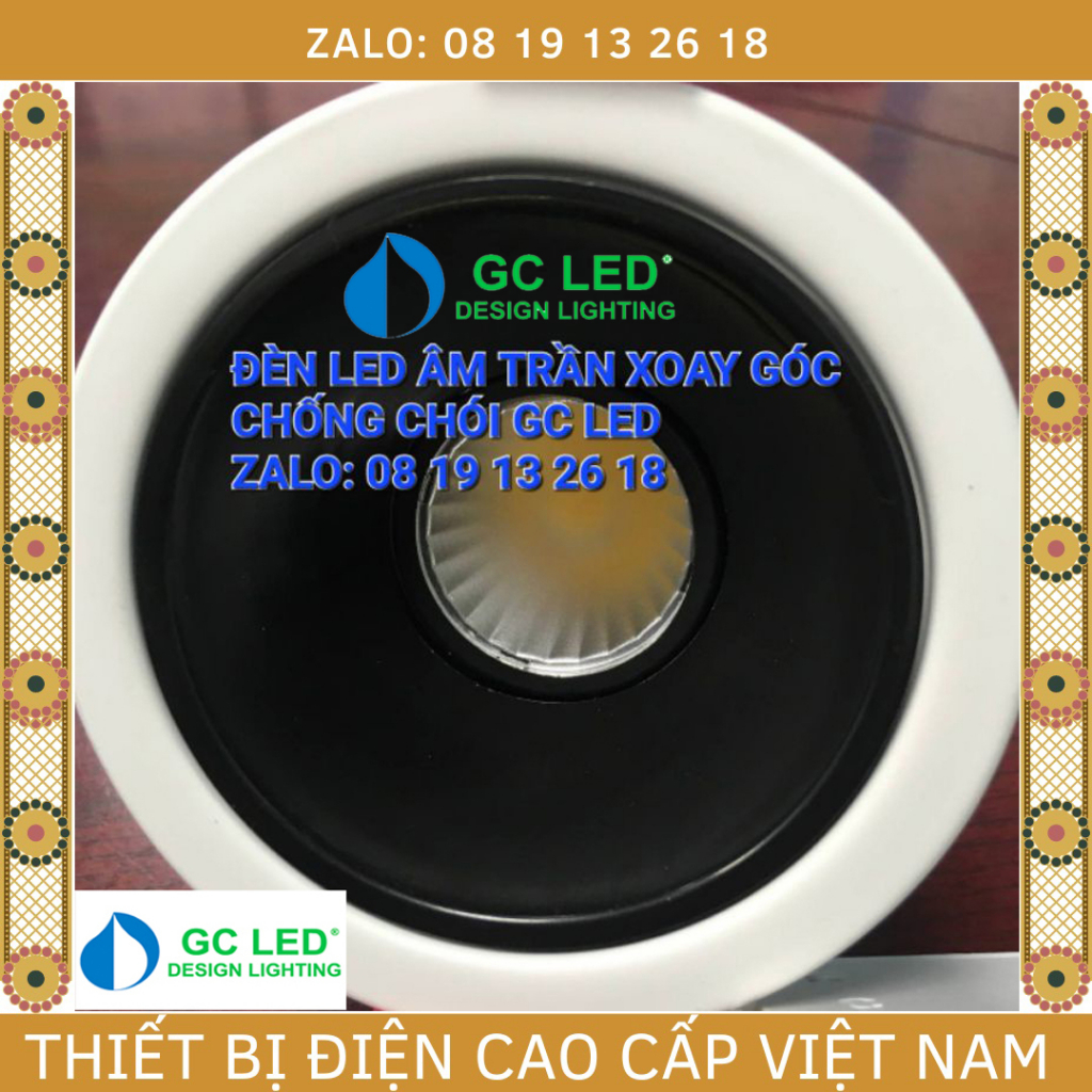 [GIÁ TỐT COMBO 30 ĐÈN] Đèn Âm Trần Chống Chói GC LED 10W/D76 chip COB, Chiếu Sâu, Chỉnh Góc, hàng nội địa Trung Quốc