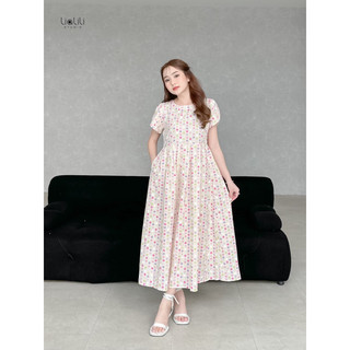 Đầm tay tulip hoạ tiết bi - Lialili.studio
