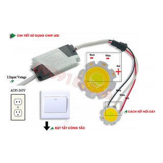 Mắt led cob 3 màu ( 7w)