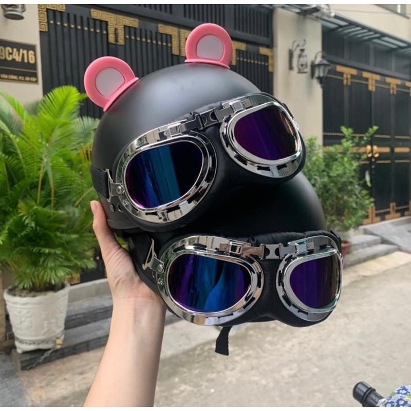 Tai Gấu phụ kiện trang trí nón bảo hiểm cute - độc lạ hàng nhập khẩu