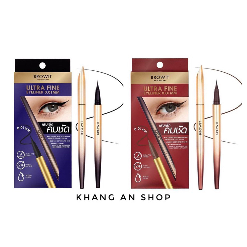 Bút kẻ mắt nước Browit Nongchat Ultra Fine Eyeliner 0.01MM Thái Lan