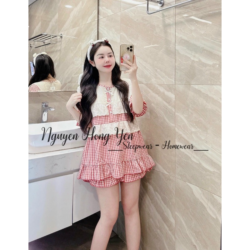 Đồ Bộ Ngủ Vải Thun Đũi Mềm Mại Tiểu Thư Sang Xinh Đáng Yêu 🌸