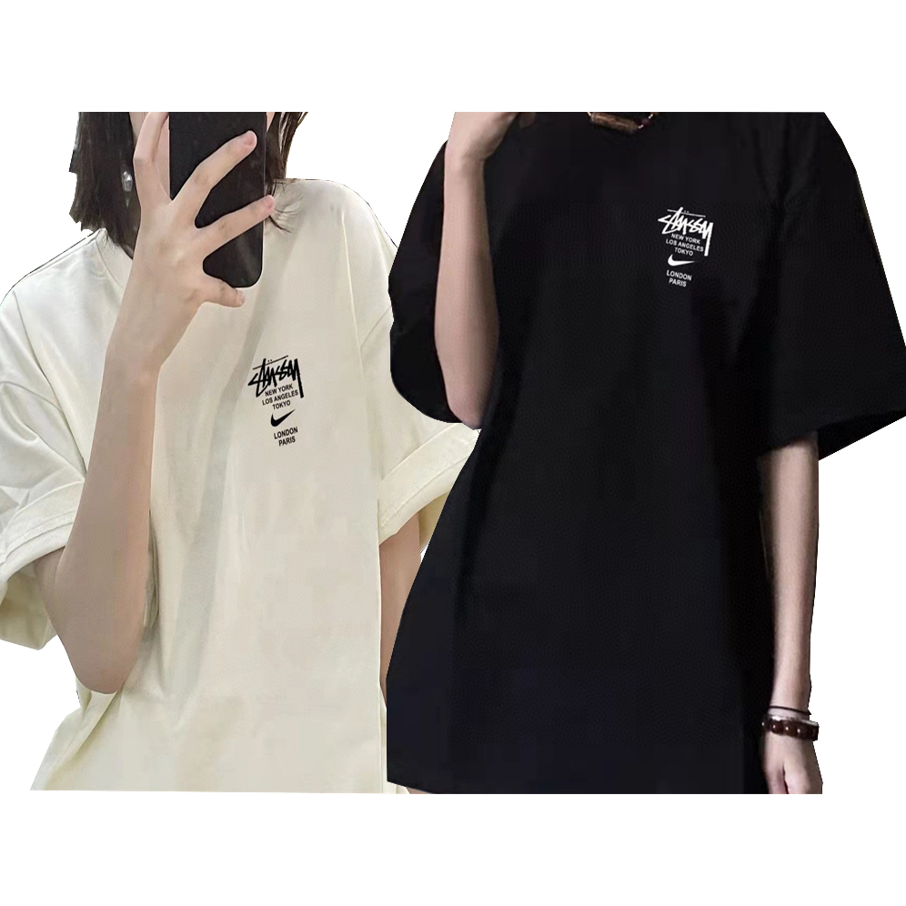 Áo thun Stussy unisex form rộng cotton co dãn 4 chiều thoáng mát