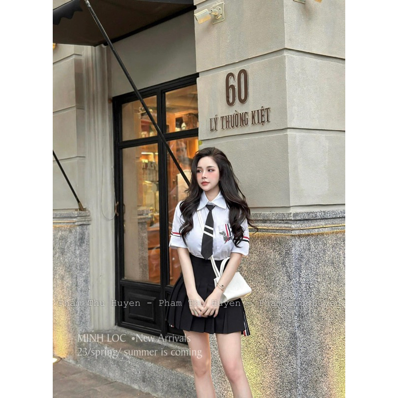 Set Cvay + Sơ Mi Thom Chó kèm cà vạt