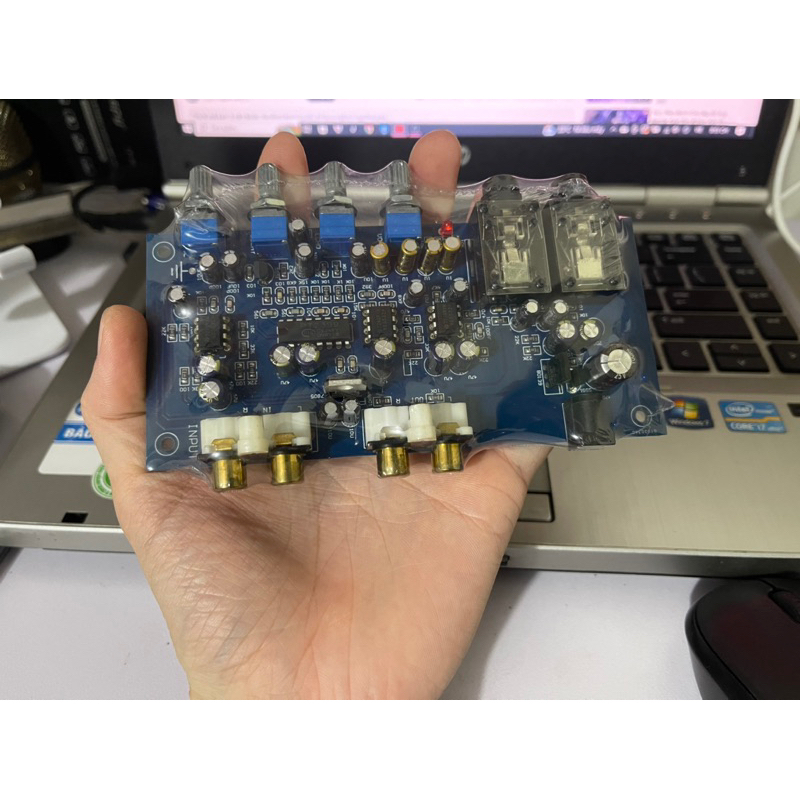 Mạch karaoke 2 cổng míc stereo 12VDC