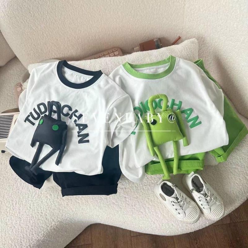 Sét bộ đùi cotton đính hình thú nhồi bông cực yêu cho bé trai, bé gái