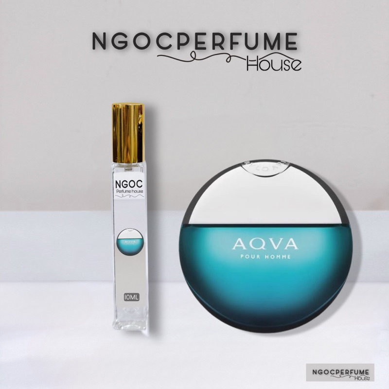 [ Vial Dùng Thử 10Ml Chai Thủy Tinh Xịt ] Nước Hoa Nam Chính Hãng Bvlgari Aqva Pour Homme Edt Size
