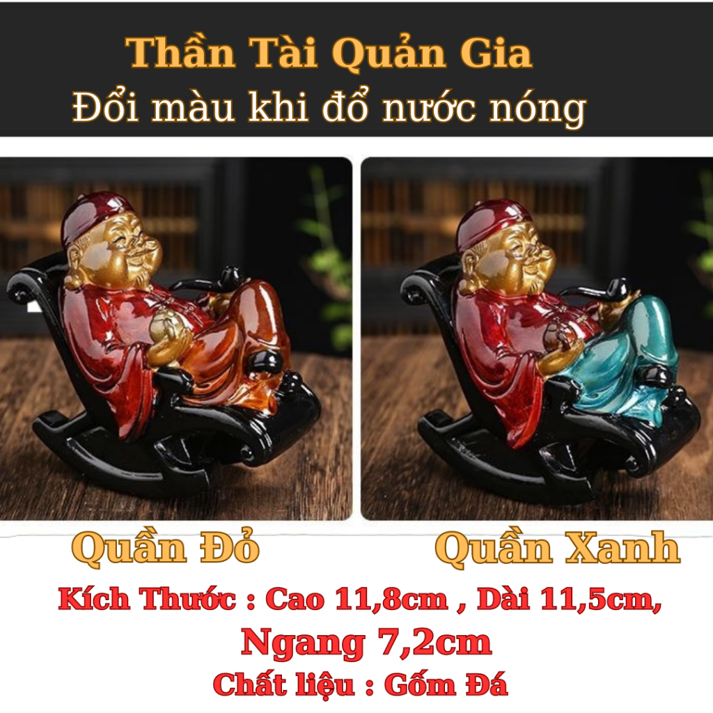 Thần Tài Quản Gia - Đổi Màu Khi Đổ Nước nóng- Rất Đẹp và Ý Nghĩa Top 1 Shoppe