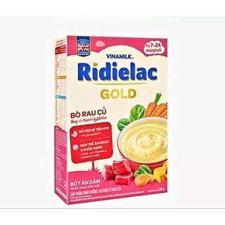 Bột ăn dặm RIDIELAC GOLD Bò rau củ - Hộp giấy 200g