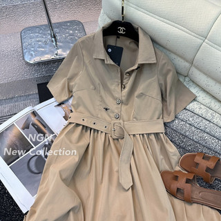 Váy maxi DO cổ đức kèm belt (sale)