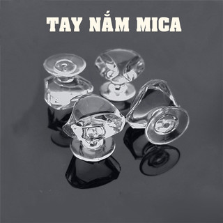 Tay Nắm Nhựa Mica Hình Thoi 18mm, Dán Tủ, Dán Trang Trí, Sử Dụng Làm Đồ Handmade- Dễ Bám Keo