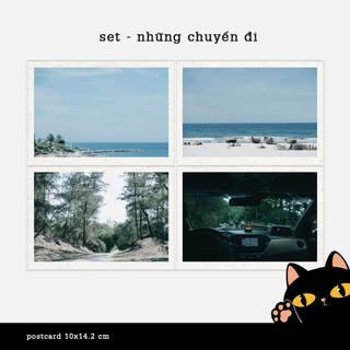 Set 8 postcard 'những chuyến đi' quà tặng lưu niệm