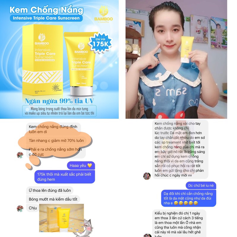 Kem chống nắng, dưỡng da chuyên sâu BAMBOO