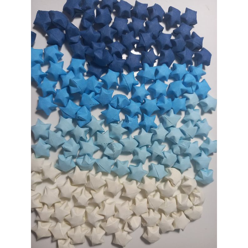 Sao giấy gấp sẵn màu pastel