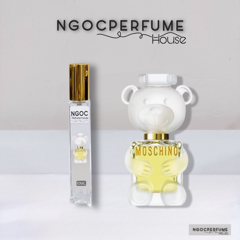 [ Vial Dùng Thử 10Ml Chai Thủy Tinh Xịt ] Nước Hoa Nữ Chính Hãng Moschino Toy 2 Edp Size