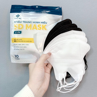  Combo 100 cái Khẩu trang 5D Mask ZIP Minh hiếu chống bụi mịn và kháng khuẩn Cao Cấp 