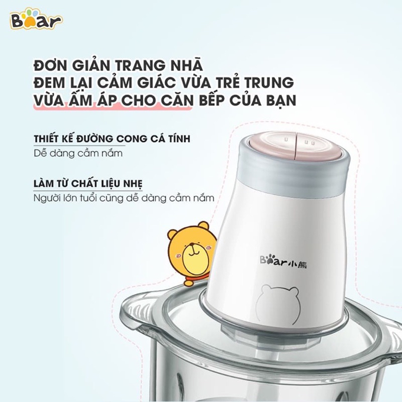 MÁY XAY THỊT ĐA NĂNG BEAR QSJ-B02Q1 dung tích 2L