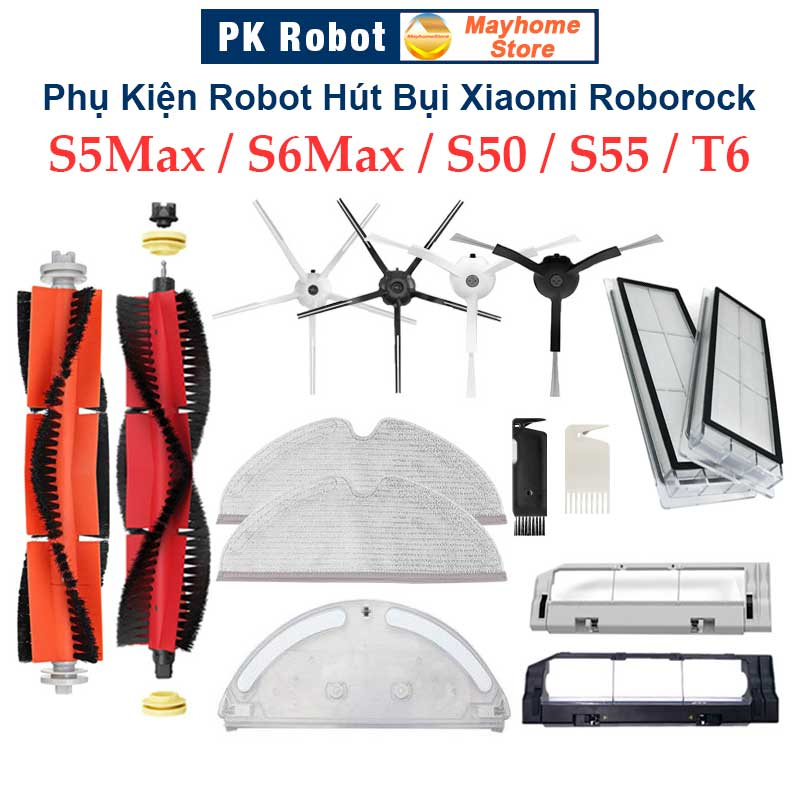 Phụ kiện Robot Xiaomi Roborock S5 Max, S6 Max, Roborock: S50, S51, S55, T6 | BigBuy360 - bigbuy360.vn