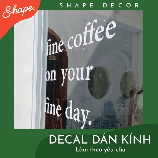 Decal dán kính làm theo yêu cầu