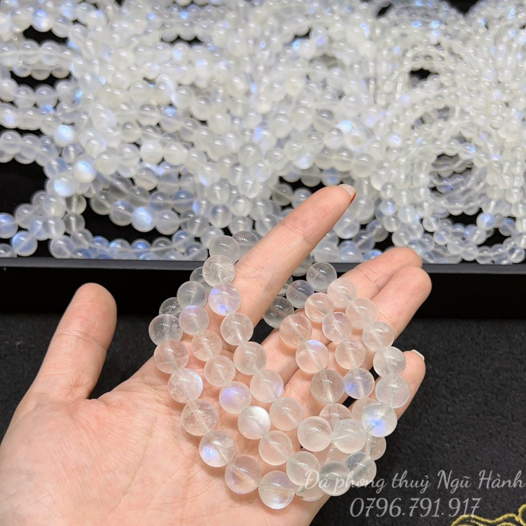 Vòng tay đá moonstone mặt trăng siêu đẹp - đủ kích cỡ