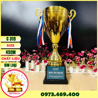 Cúp thể thao lưu niệm bóng đá huy chương vàng c315