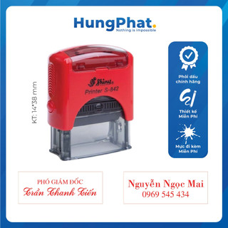 Con dấu tên kèm chức danh, làm con dấu theo yêu cầu 2 dòng