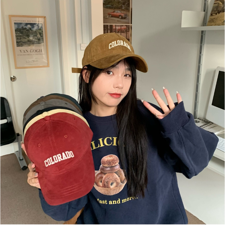 Nón thêu chữ Colorado mũ lưỡi trai unisex trẻ trung hiphop nhiều màu hottrend phong cách Hàn Quốc đẹp rẻ