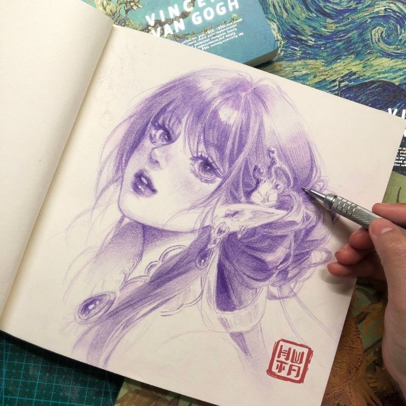 Ngòi chì màu Uni Nano Dia Color - Ruột chì cơ khí cao cấp