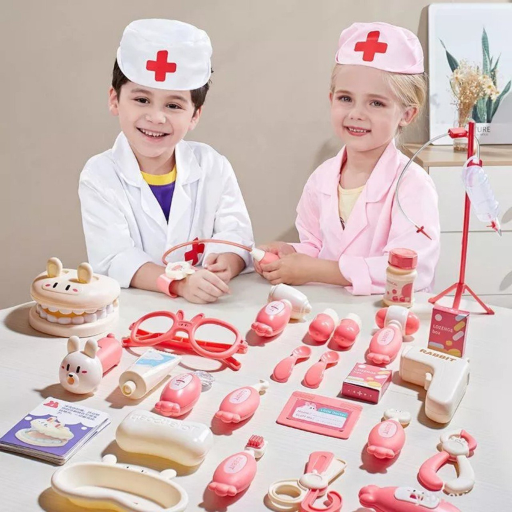 ĐỒ chơi nhập vai- BỘ ĐỒ CHƠI BÁC SĨ- Hộp đồ chơi dụng cụ y tế cho bé