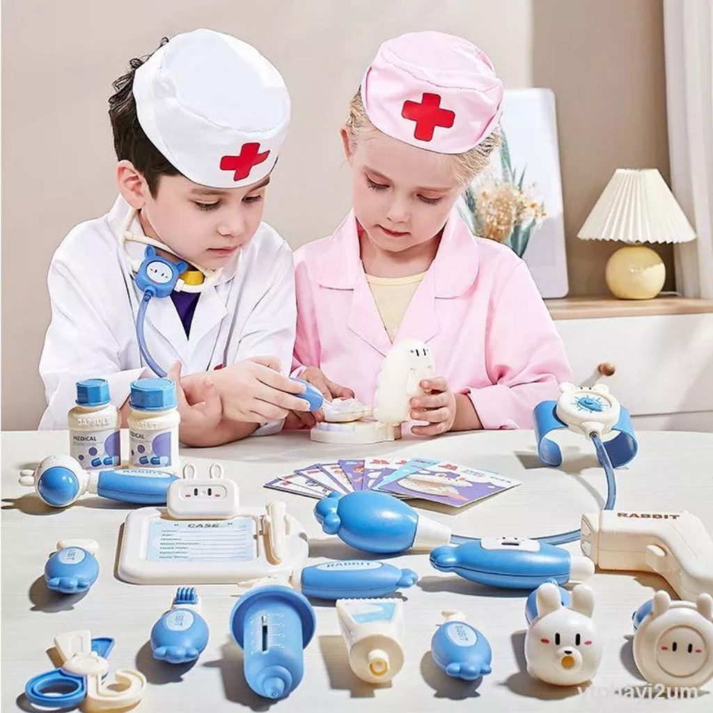 ĐỒ chơi nhập vai- BỘ ĐỒ CHƠI BÁC SĨ- Hộp đồ chơi dụng cụ y tế cho bé