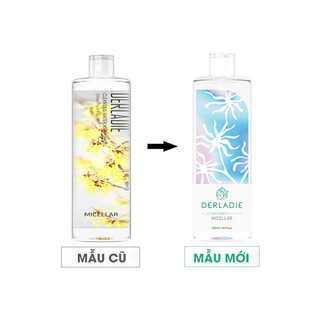 Nước Hoa Hồng Làm Sạch, Dưỡng Ẩm, Dịu Nhẹ Chiết Xuất Cây Phỉ Derladie Natural Witch Hazel Toner 500ml