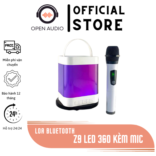 Loa Bluetooth Z9 Full Led Tặng Kèm Micro, Bass Mạnh Dung Lượng Lớn , Led Siêu Đẹp, Bảo Hành 6 Tháng