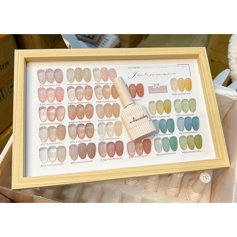 Set sơn thạch aivennhuj 24 màu của nhật hàng cao cấp tặng kèm bảng nàu