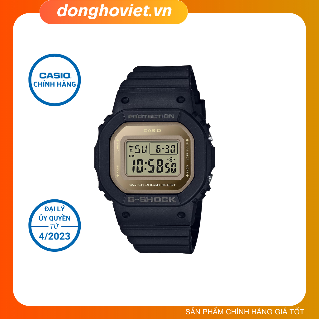 Đồng Hồ Nữ Casio GMD-S5600-1DR I Mặt Vuông Điện Tử - Chống Nước WR20BAR - Chính Hãng 100% [DHV-Donghoviet]