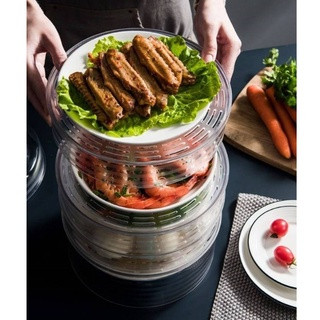 Lồng bàn đa tầng, lồng bàn 5 tầng trong suốt, lồng bàn giữ nhiệt, lồng bàn 5 ngăn