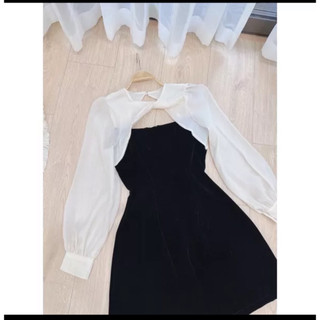 Đầm nhung bigsize phối voan tay dài dự tiệc thời trang (thời trang bigsize vicky.g - anitagreen) NQ323