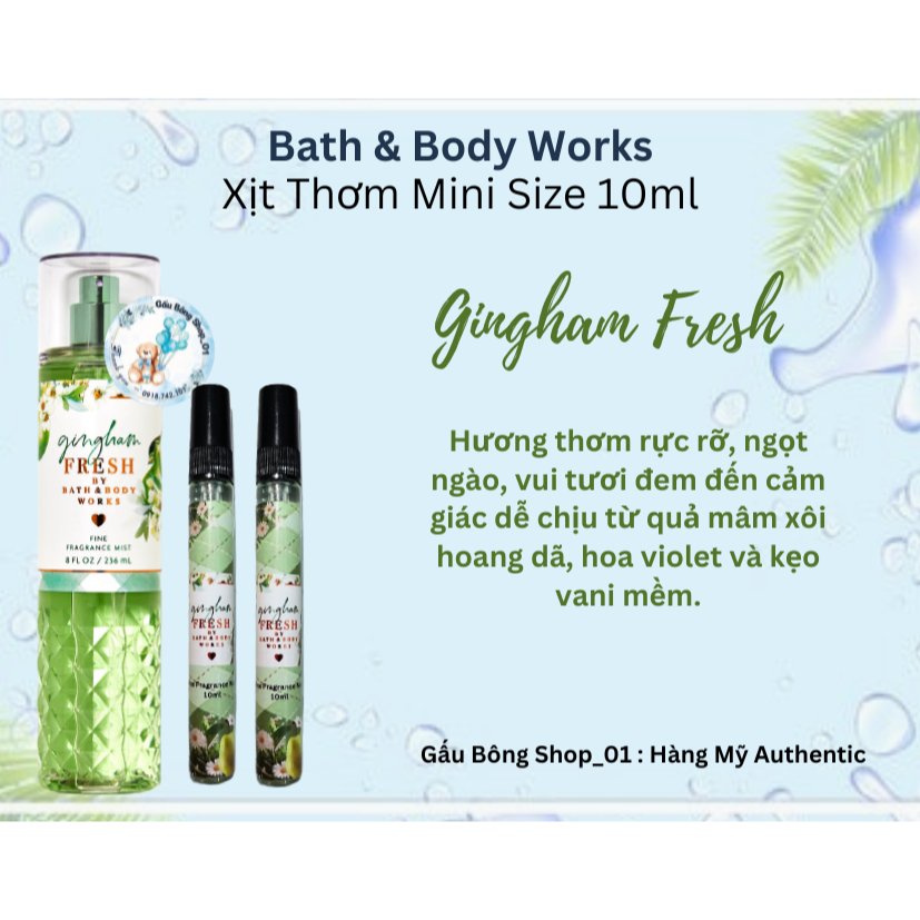 Xịt Thơm Bath And Body Works 10ml