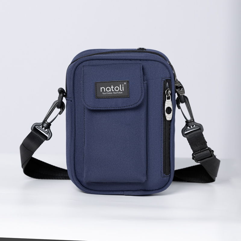 Túi đeo chéo nam nữ thương hiệu NATOLI chất vải canvas đi học đi chơi cá tính basic nhỏ gọn - Street Crossbag T1