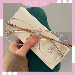  Kính nâu chống xanh thời trang hàn quốc gọng kính trong suốt thời trang phụ kiện đơn giản unisex 6 màu tùy chọn 