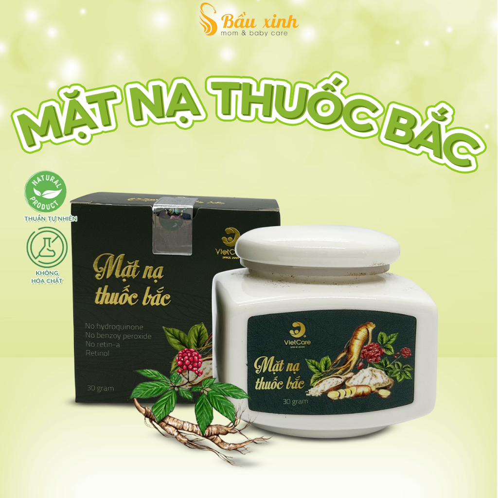 Mặt Nạ Thuốc Bắc Dưỡng Trắng Da , Giúp Cải Thiện Làn Da , Mờ Thâm