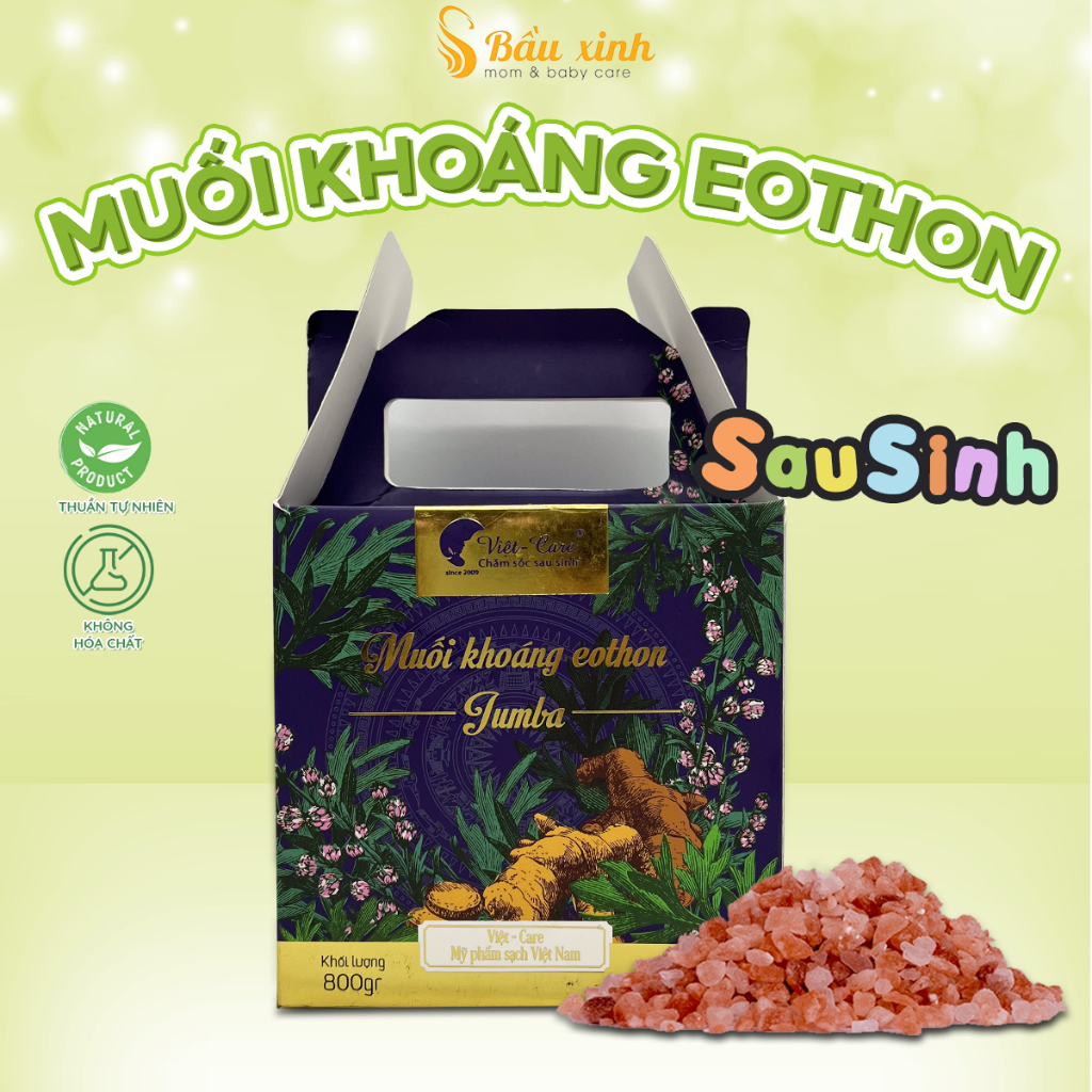Muối Khoáng Eothon Jumba Thương Hiệu VietCare, Giảm Nhức Mỏi, Giúp Hoạt Huyết, Chống Sổ Bụng Sau Sinh