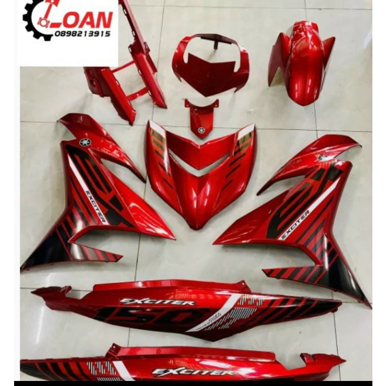 dàn áo , vỏ nhựa exciter 150 9 món bóng kèm tem ,các màu lựa chọn _ hương racing shop