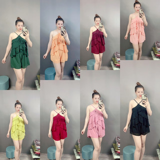 Set yếm dây tầng lụa chifon