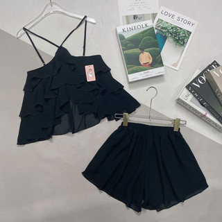 set yếm dây tầng lụa chifon