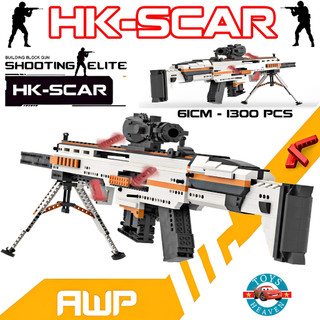 Đồ Chơi Lắp Ráp Phát Triển Trí Tuệ Mô Hình PUBG HK-Scar Asiimov CSGO Với 1300+ Mảnh Ghép Bản Tiêu Chuẩn Của Kevin183