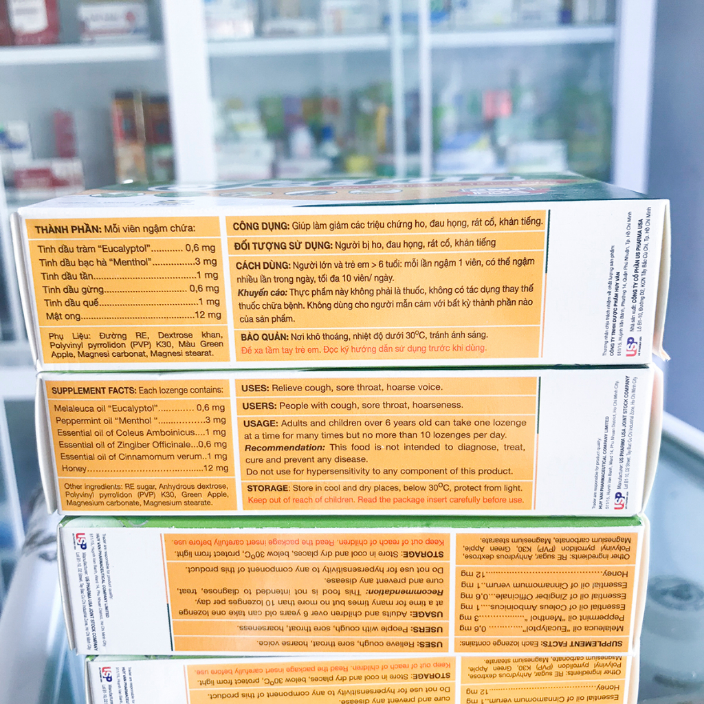 Viên ngậm Jettan USP giúp giảm ho, rát cổ họng
