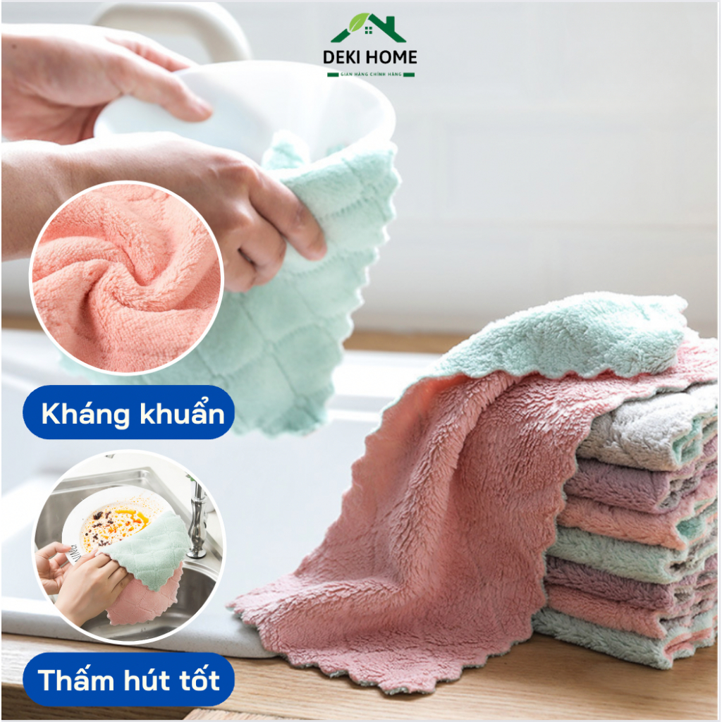 Khăn lau vệ sinh nhà bếp siêu thấm hút đa 2 mặt siêu thấm nước
