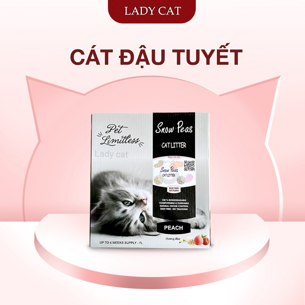 Cát vệ sinh cho mèo - Cát đậu tuyết Snow Peas (7L) | LadyCat